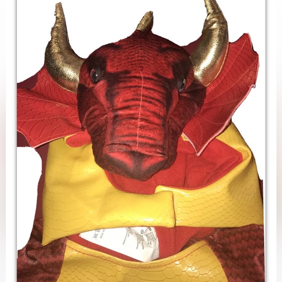 Dragon red gold costume yellow TOYS R US Toddler 3T Working ROAR Sound COSTUME 3 - Picture 3 of 15